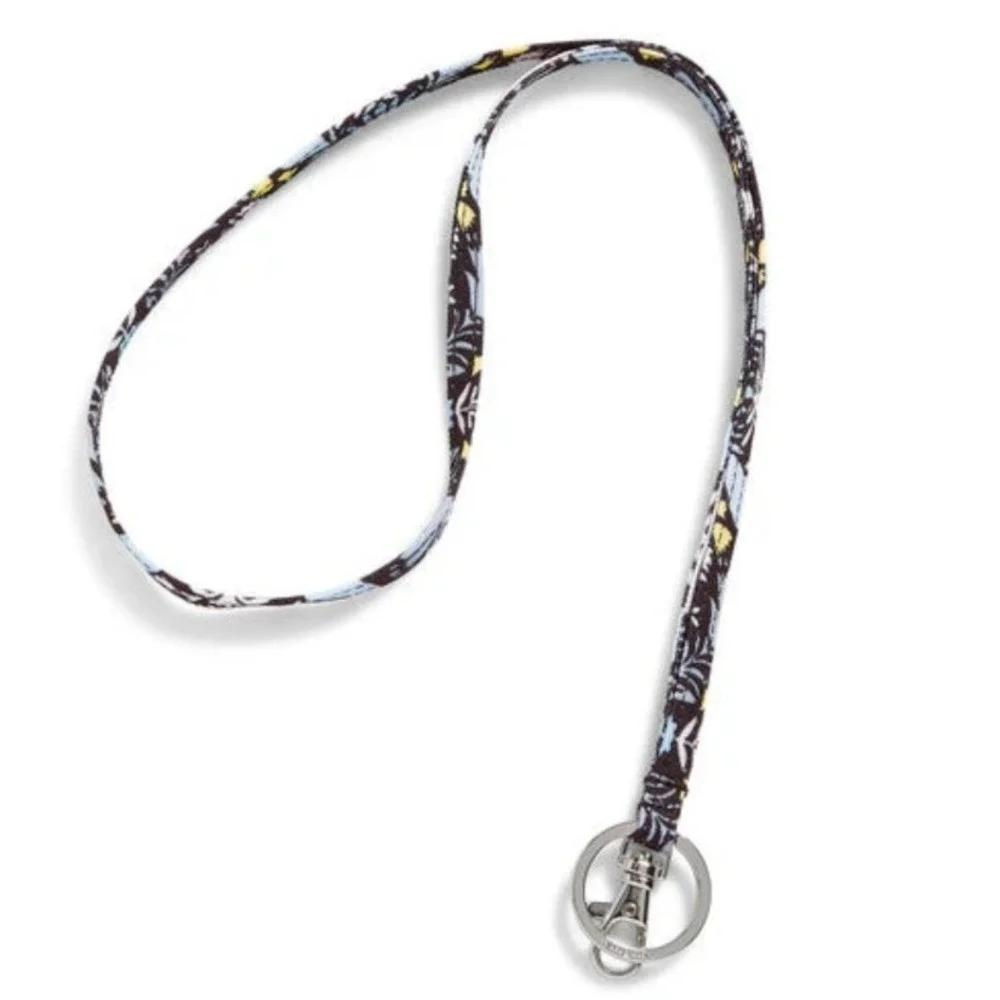 Vera Bradley ReActive Lanyard Plaza Medallion Blue Black 26692-X76 NWT